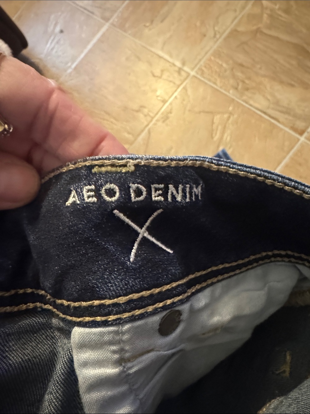 American Eagle Outfitters Dark Blue Flare Jeans - Picture 6 of 6